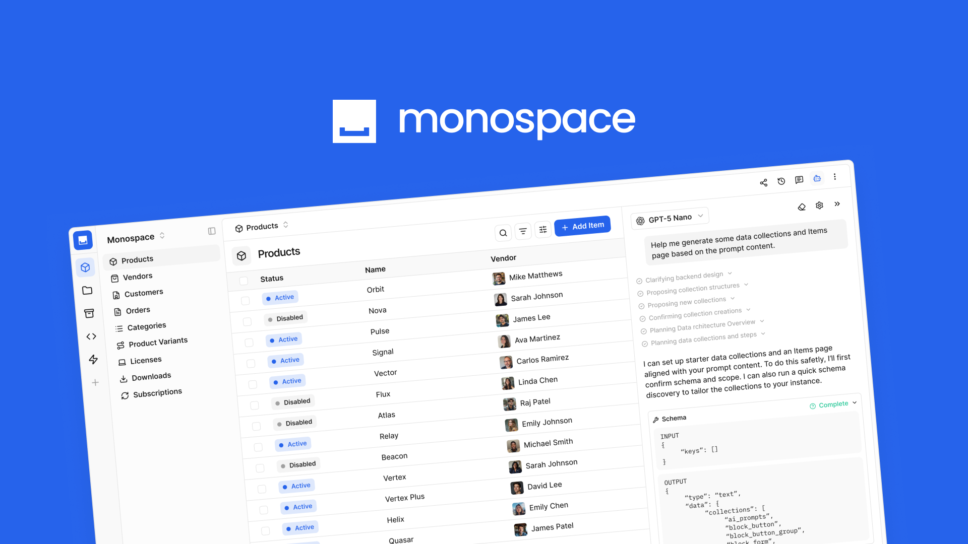 Getting started with Monospace